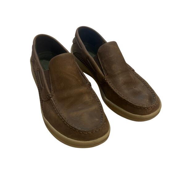 Men’s Sperry Topsider Size 9.5 Son-R Technology Brown Leather Loafers - Picture 1 of 7